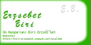 erzsebet biri business card